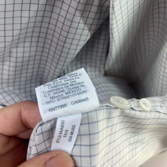 J. Crew Ludlow Light Blue and White Cotton Blend Button Down Shirt Size 16 34 - Picture 4 of 8